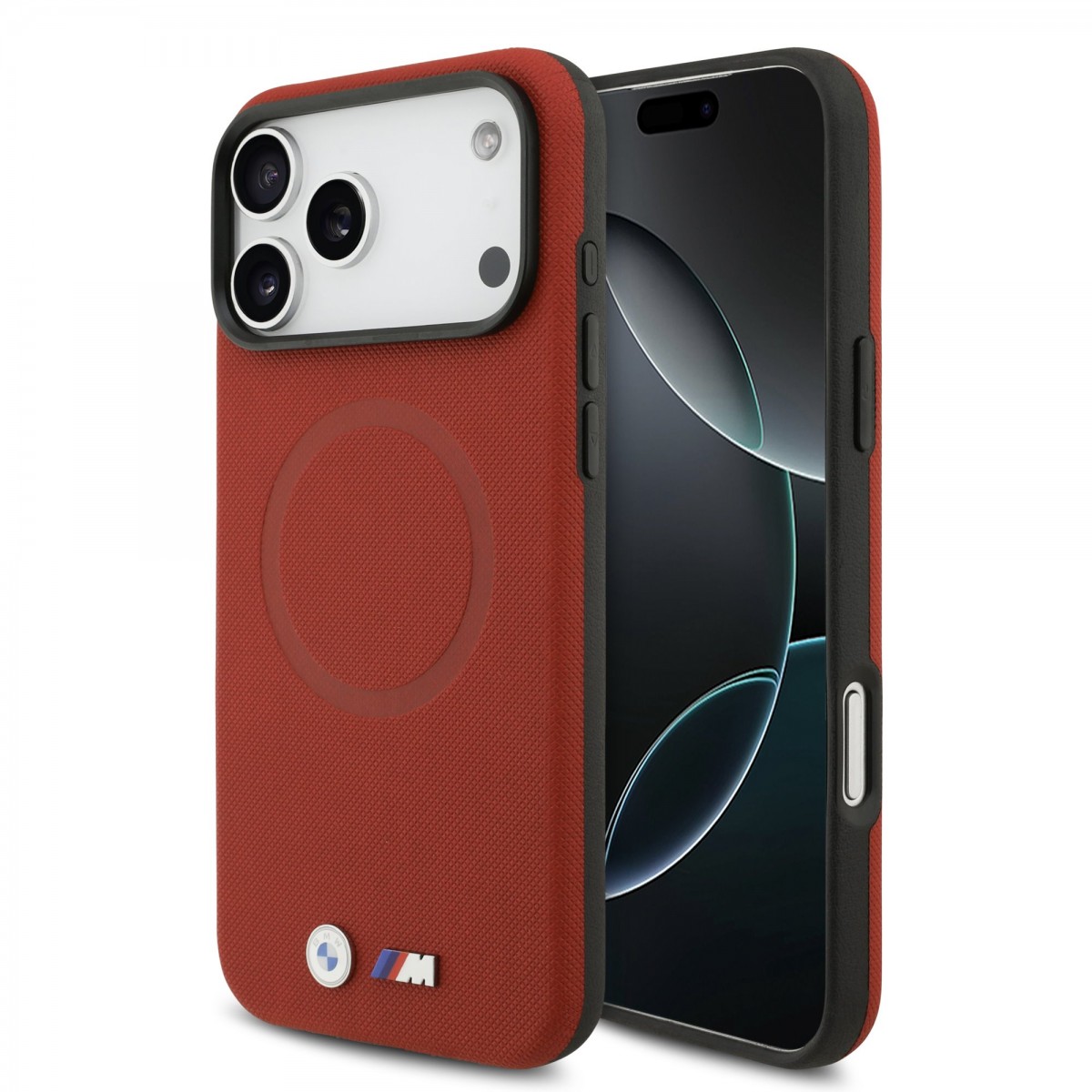Kryt BMW M FW Metal Logo MagSafe pro Apple iPhone 17 Pro Max červený