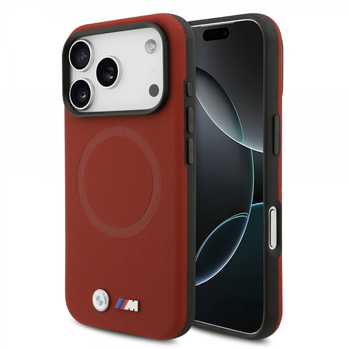 Kryt BMW M FW Metal Logo MagSafe pro Apple iPhone 17 Pro červený