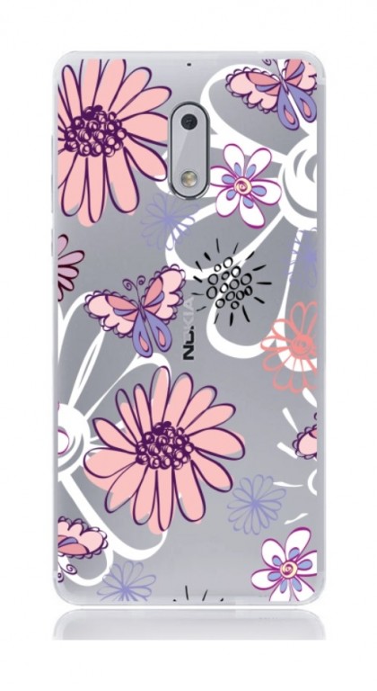 Zadní silikonový kryt na mobil Nokia 6 Flowers