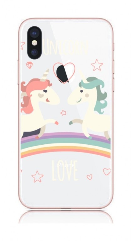 Zadní kryt na mobil iPhone X Unicorn Love