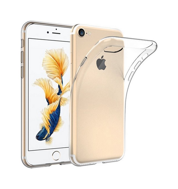 Ultratenký silikonový kryt na mobil iPhone 8 0,5 mm průhledný
