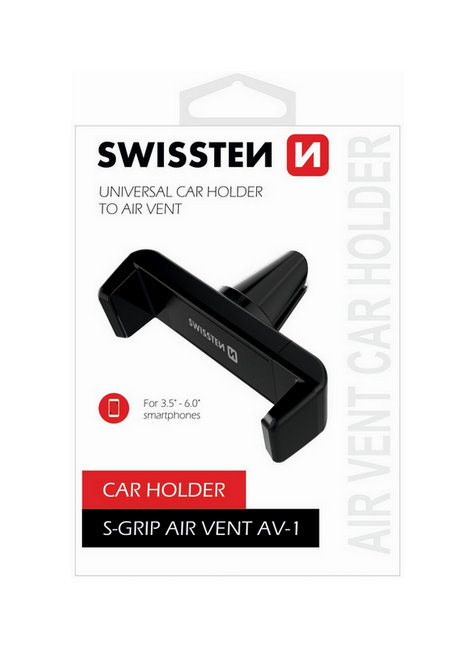 Držák do auta na větrací mřížku značky Swissten S-Grip AV-1 černý