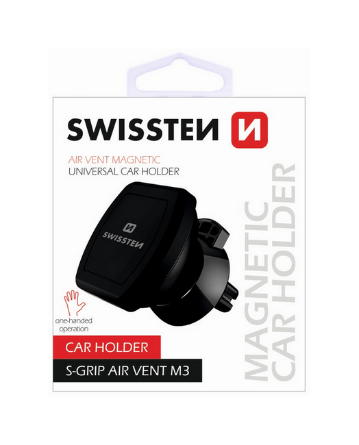 Držák do auta na větrací mřížku značky Swissten S-Grip M3 černý
