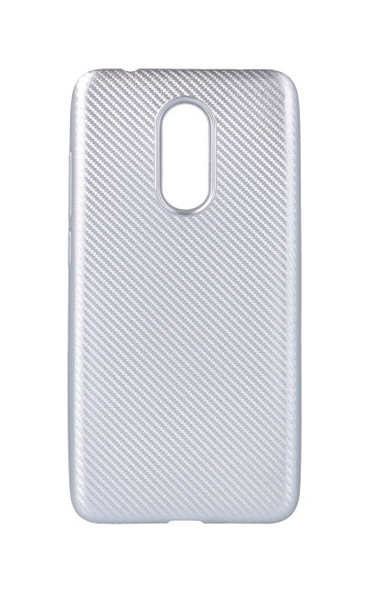 Zadní silikonový kryt na mobil Xiaomi Redmi 5 Carbon stříbrný