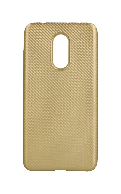 Zadní silikonový kryt na mobil Xiaomi Redmi 5 Carbon zlatý