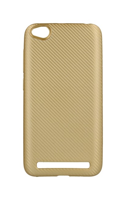 Zadní silikonový kryt na mobil Xiaomi Redmi 5A Carbon zlatý