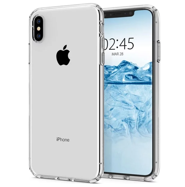 Ultratenký zadní silikonový kryt na mobil iPhone XS Max 0,5 mm průhledný