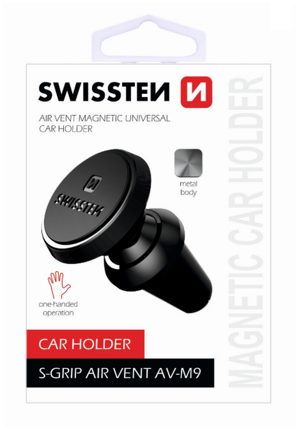 Držák do auta na větrací mřížku značky Swissten S-Grip M9 černý
