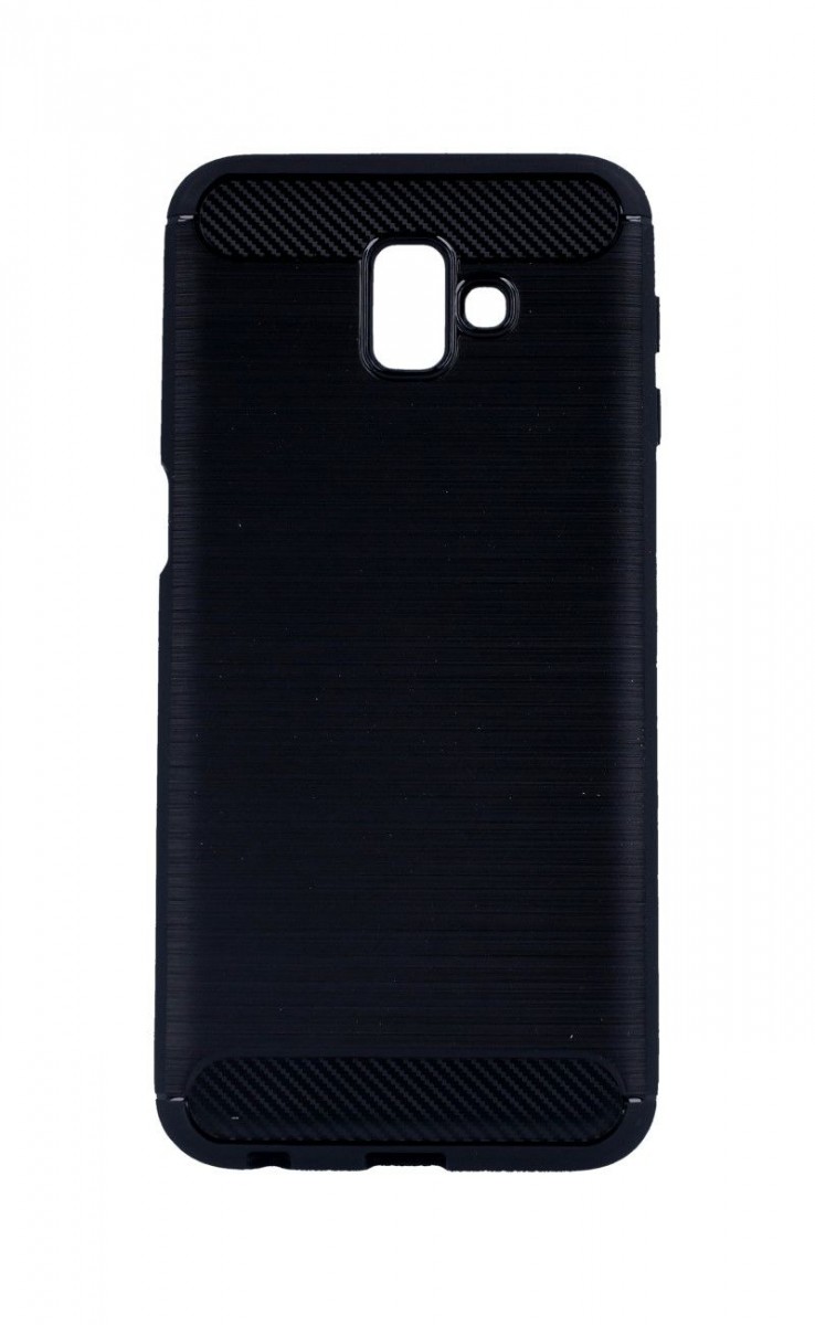 Zadní silikonový kryt na mobil Samsung J6+ černý