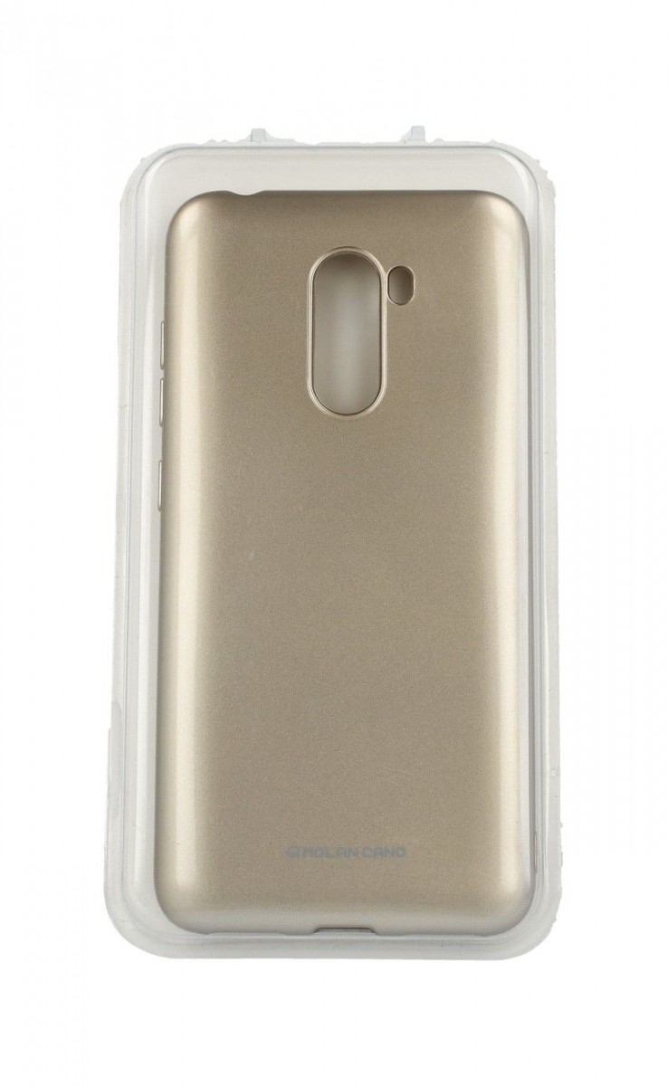 Zadní silikonový kryt Molan Cano Jelly na mobil Xiaomi Pocophone F1 zlatý