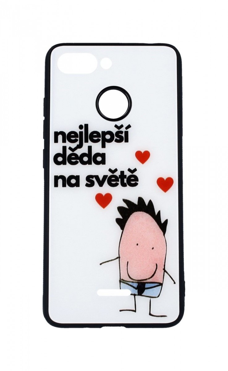 Zadní pevný kryt GLASS na mobil Xiaomi Redmi 6 nejlepší děda na světě