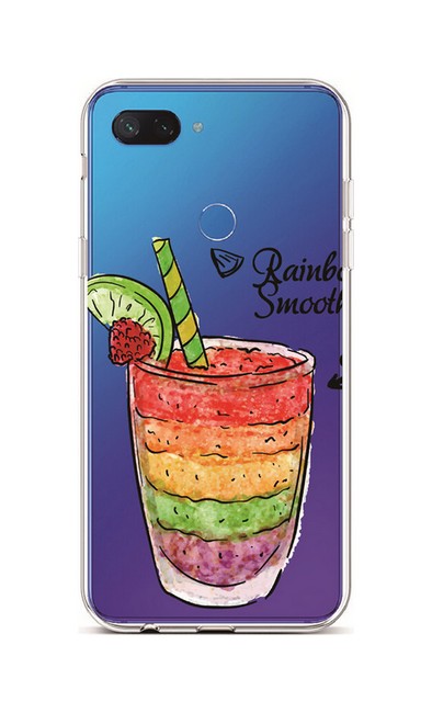 Zadní silikonový kryt na mobil Xiaomi Mi 8 Lite Rainbow Smoothie
