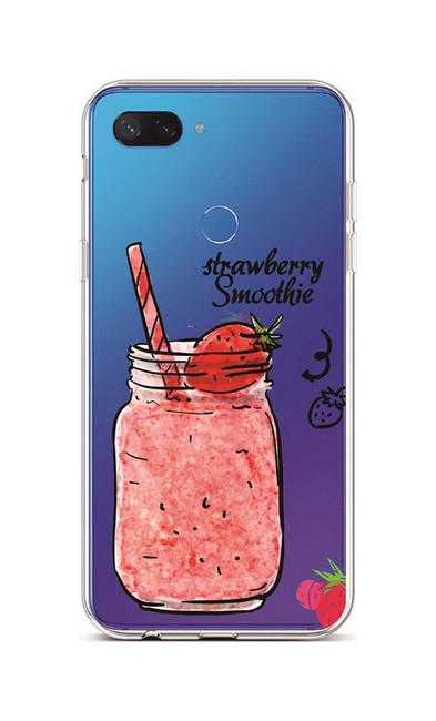 Zadní silikonový kryt na mobil Xiaomi Mi 8 Lite Strawberry Smoothie