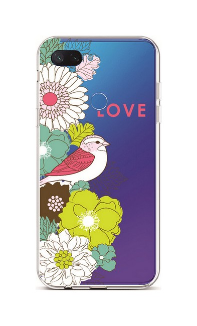 Zadní silikonový kryt na mobil Xiaomi Mi 8 Lite Birdie Love