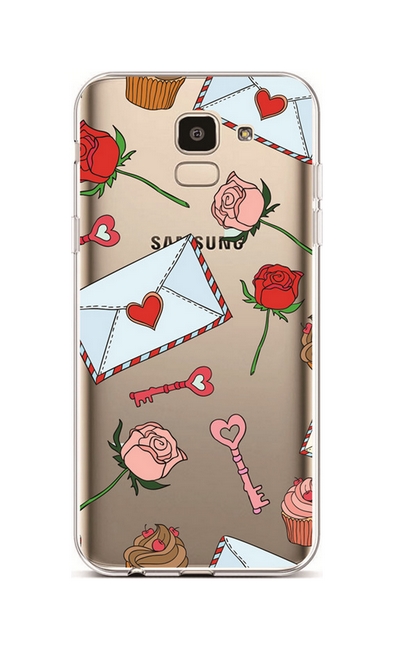 Zadní silikonový kryt na mobil Samsung J6 Love Letter