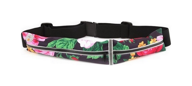 Sportovní pouzdro kolem pasu s 2 kapsami UNIVERSAL Floral