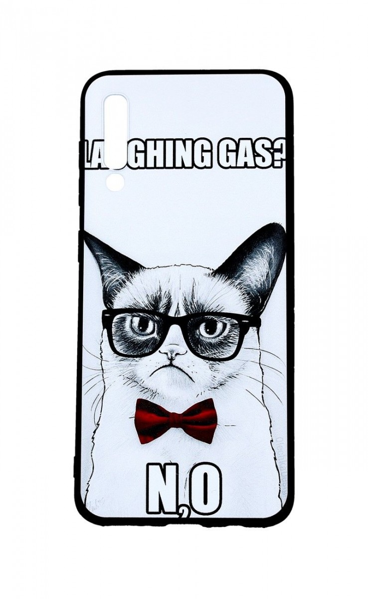 Zadní 3D silikonový kryt na mobil Samsung A50 Grumpy Cat