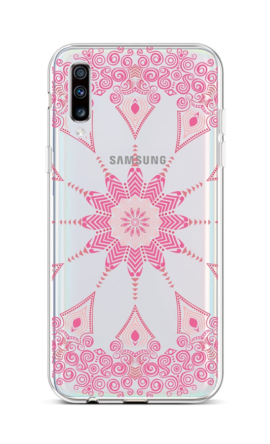 Zadní silikonový kryt na mobil Samsung A70 Pink Mandala