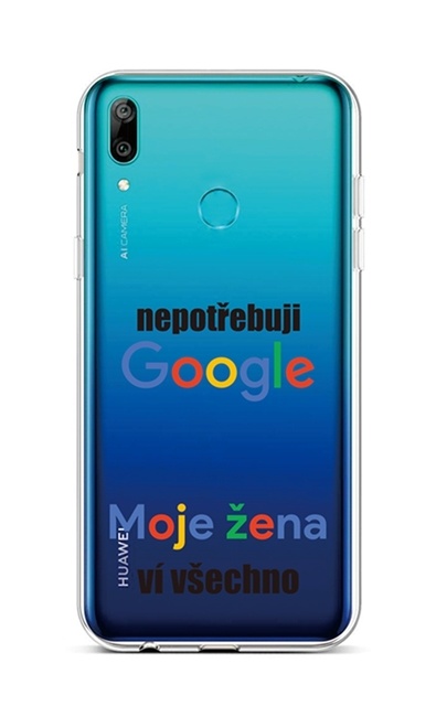 Zadní silikonový kryt na mobil Huawei Y6 2019 Google