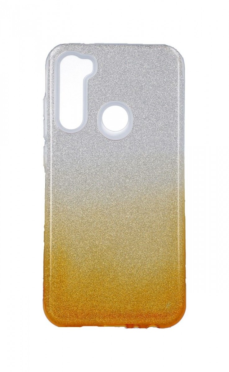 Zadní pevný kryt Forcell na mobil Xiaomi Redmi Note 8 glitter stříbrno-oranžový