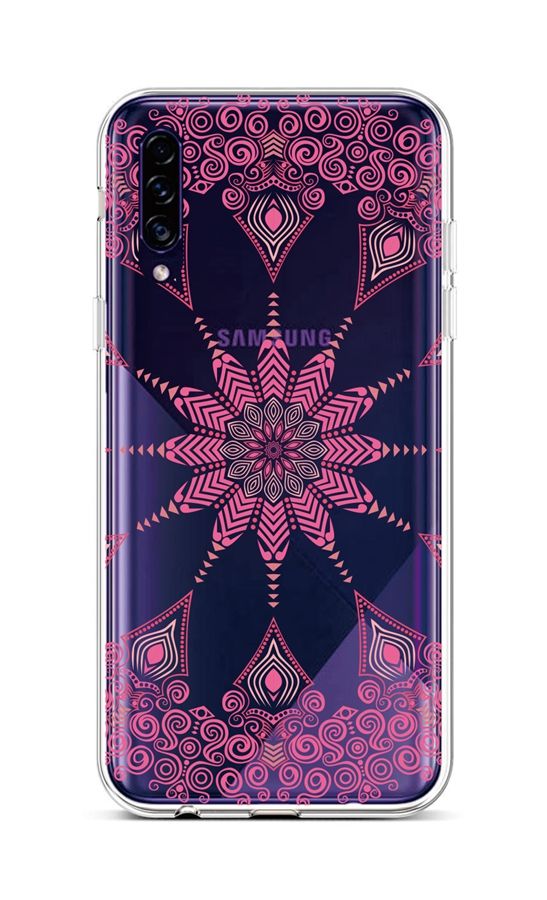 Zadní silikonový kryt na mobil Samsung A30s Pink Mandala