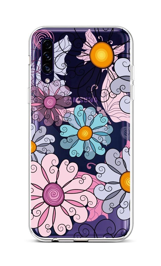 Zadní silikonový kryt na mobil Samsung A30s Colorful Daisy