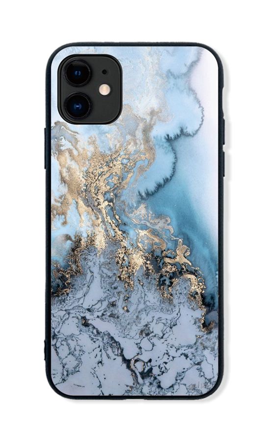 Zadní pevný kryt LUXURY na mobil iPhone 11 Marble Blue