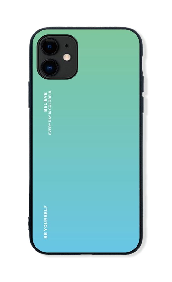 Zadní pevný kryt LUXURY na mobil iPhone 11 duhový zelený