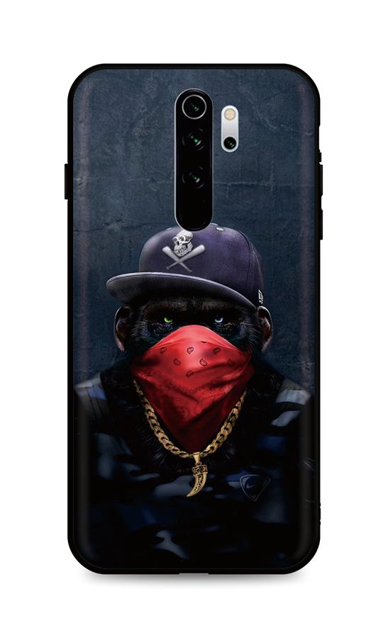 Zadní silikonový kryt DARK na mobil Xiaomi Redmi Note 8 Pro Gangster Monkey