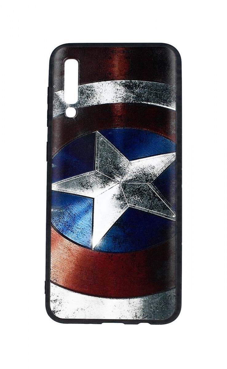 Zadní 3D silikonový kryt na mobil Samsung A30s Captain America