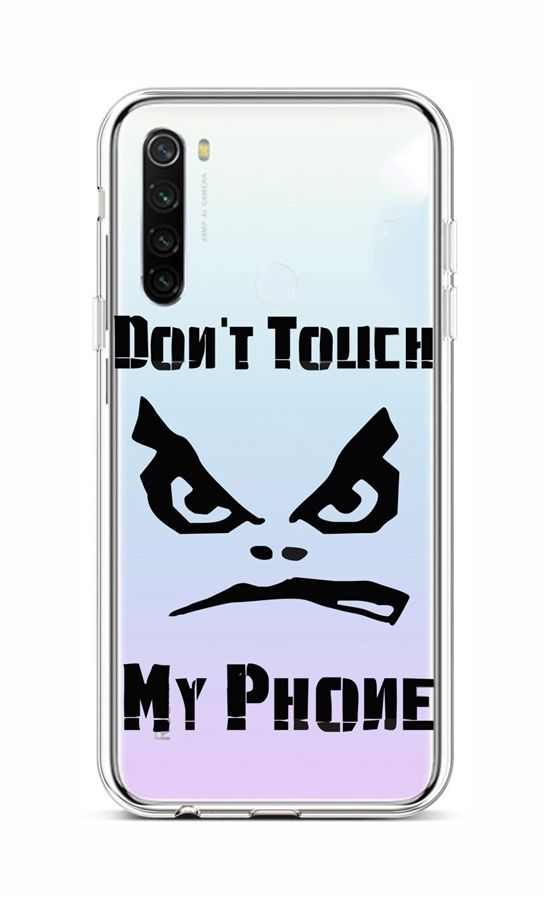 Zadní silikonový kryt na mobil Xiaomi Redmi Note 8T Don't Touch průhledný