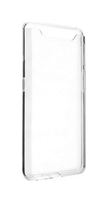 Ultratenký zadní silikonový kryt na mobil Samsung A80 0,5 mm průhledný