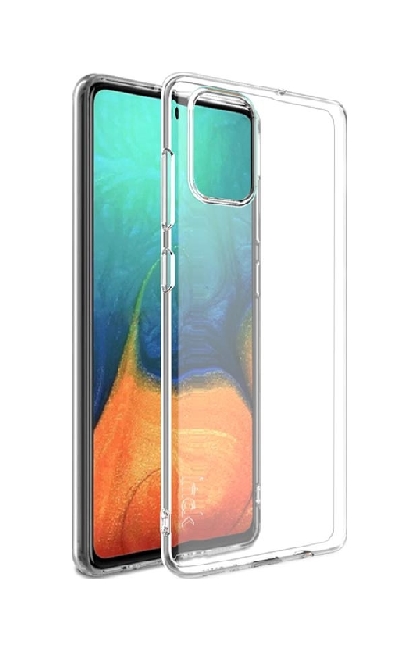 Ultratenký zadní silikonový kryt na mobil Samsung A71 0,5 mm průhledný