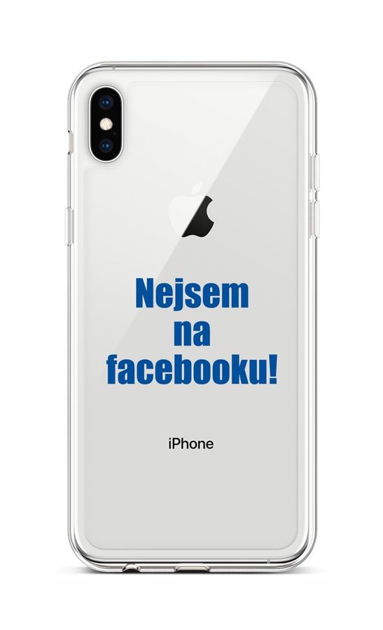 Zadní silikonový kryt na mobil iPhone XS Nejsem na Facebooku