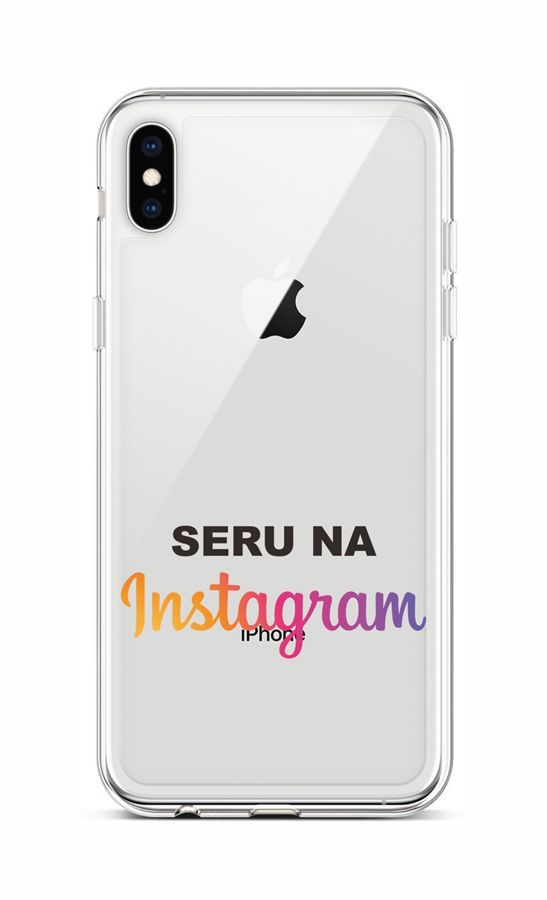 Zadní silikonový kryt na mobil iPhone XS Instagram