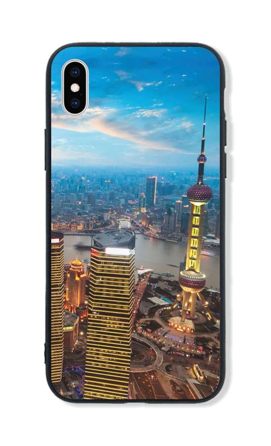 Zadní pevný kryt LUXURY na mobil iPhone XS City
