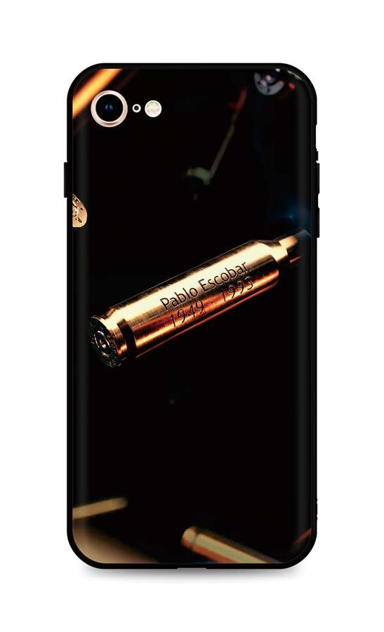 Zadní silikonový kryt DARK na mobil iPhone SE 2020 Pablo Escobar Bullet