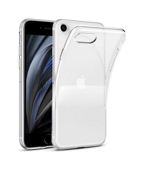 Zadní silikonový kryt na mobil iPhone SE 2020 1 mm průhledný
