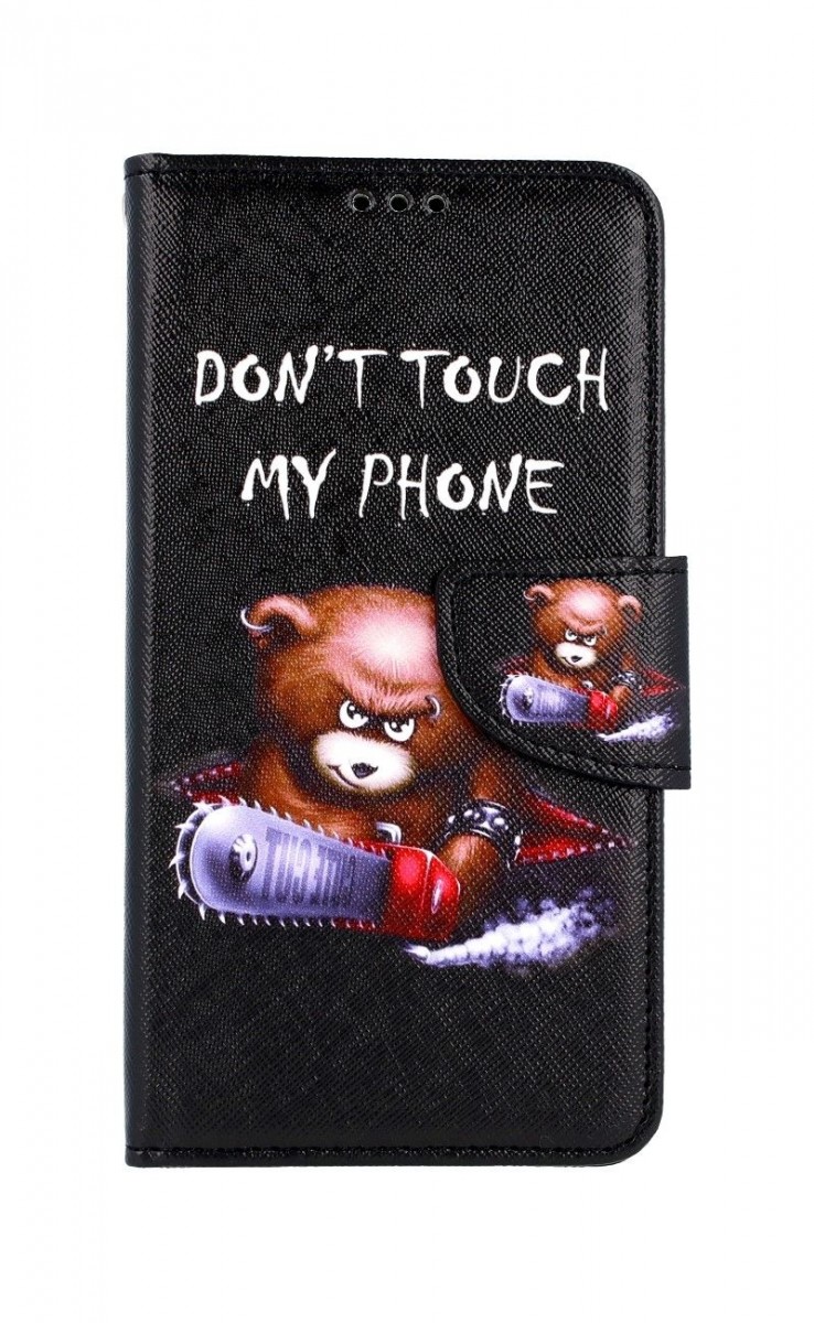 Knížkové pouzdro na mobil iPhone 11 Don't Touch méďa