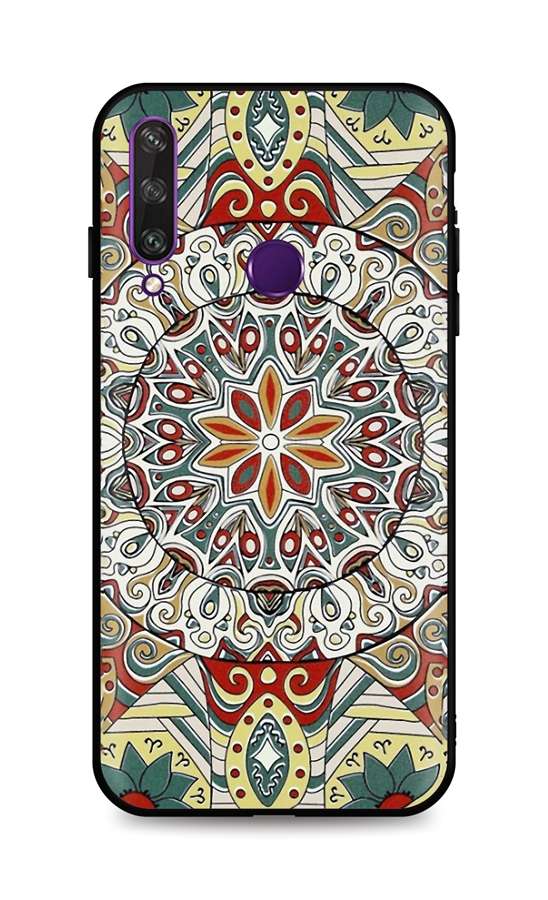Zadní 3D silikonový kryt na mobil Huawei Y6p Barevná mandala