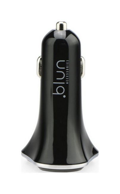 Autodobíječ Blun 4.0A se třemi USB porty černý