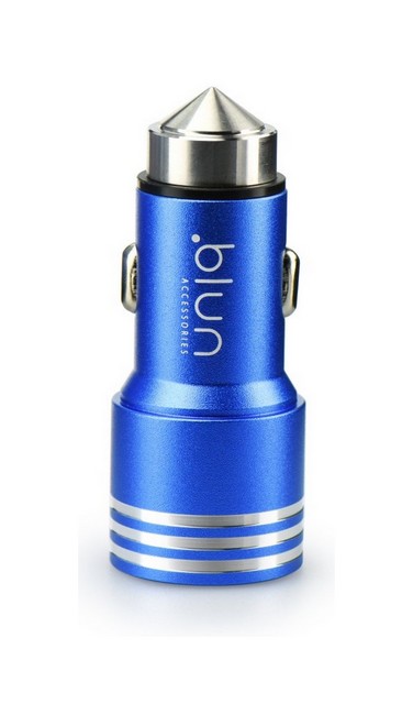 Autodobíječ Blun 3.1A Dual modrý