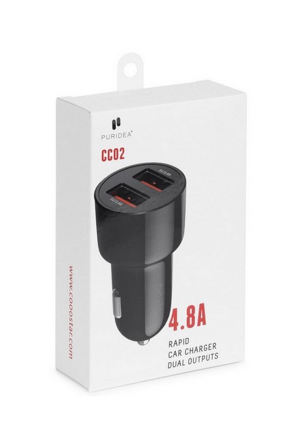 Autodobíječ Puridea 4.8A Dual černý