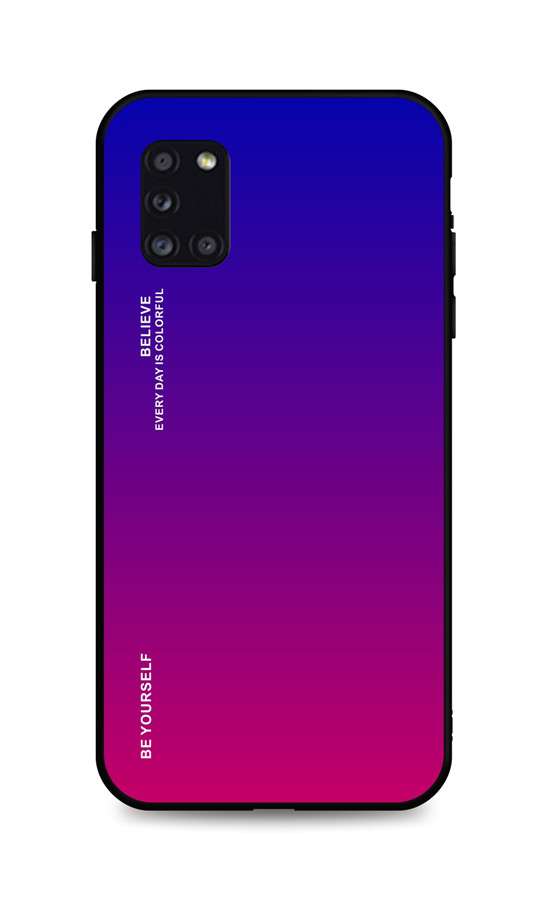 Zadní pevný kryt LUXURY na mobil Samsung A31 duhový fialový