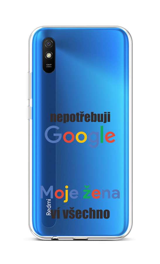 Zadní silikonový kryt na mobil Xiaomi Redmi 9A Google
