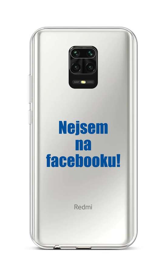 Zadní silikonový kryt na mobil Xiaomi Redmi Note 9 Pro Nejsem na Facebooku