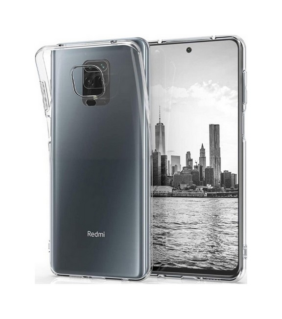 Ultratenký zadní silikonový kryt na mobil Xiaomi Redmi Note 9 0,5 mm průhledný