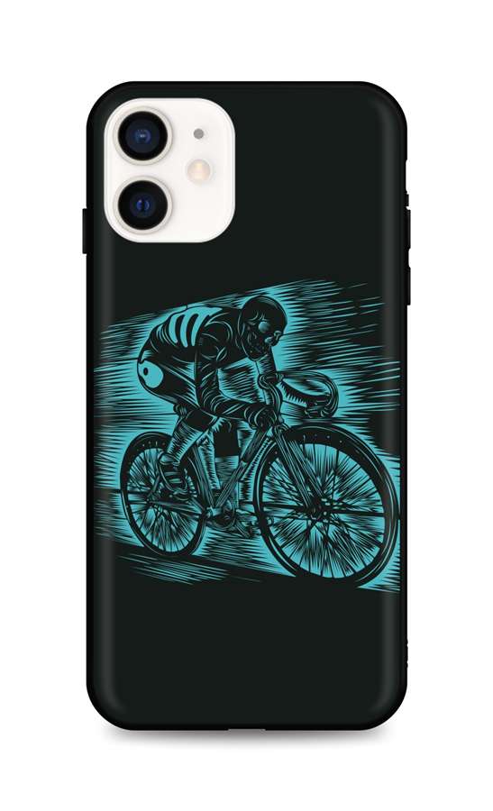 Zadní silikonový kryt DARK na mobil iPhone 12 mini Speeding