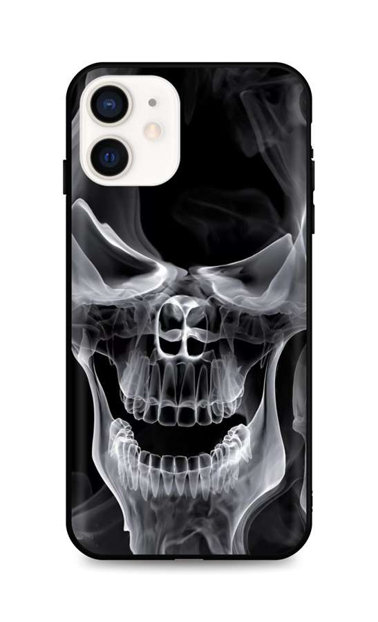 Zadní silikonový kryt DARK na mobil iPhone 12 mini Deadly Smoke