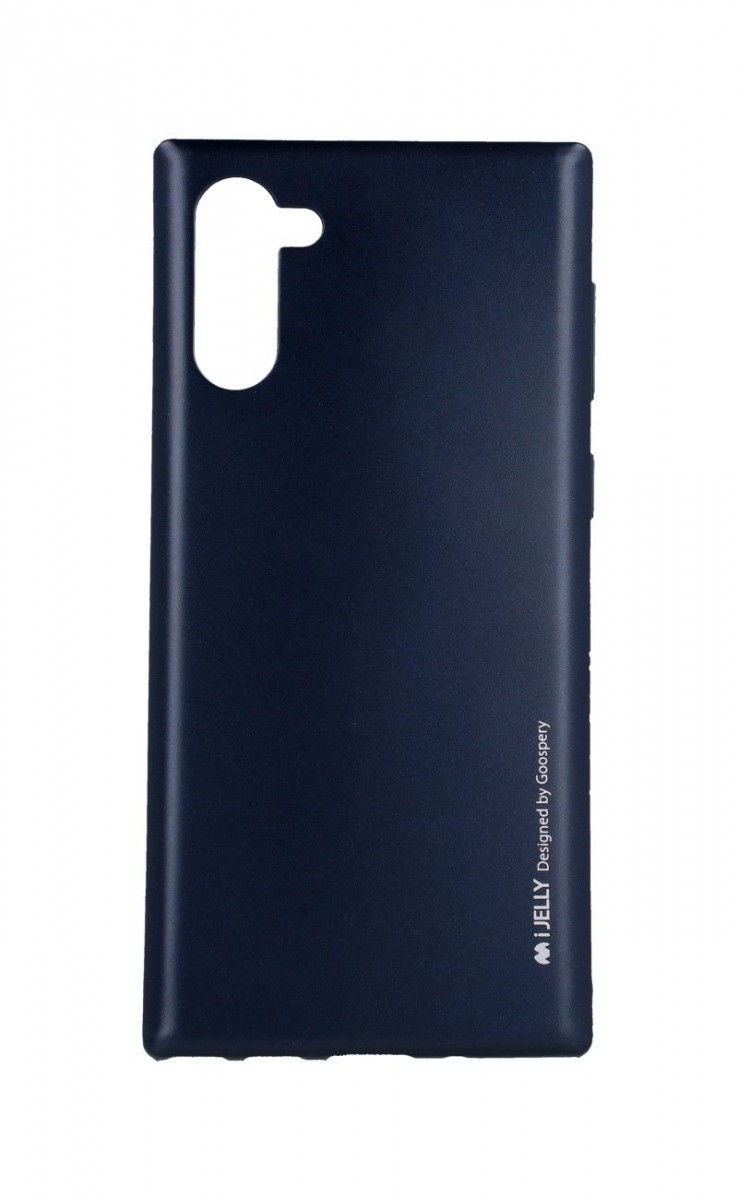 Zadní silikonový kryt Mercury iJelly Metal na mobil Samsung Note 10 černý